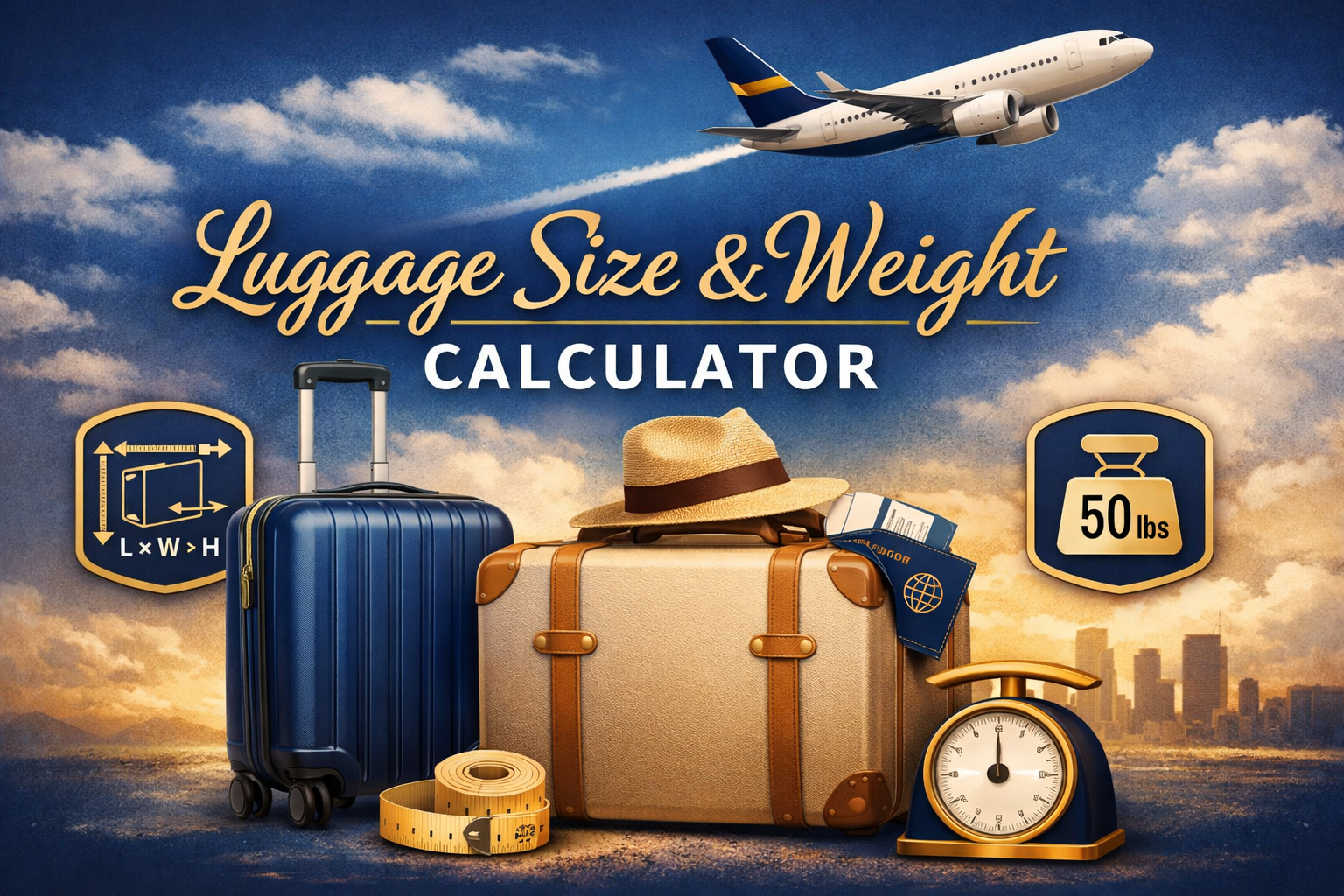Luggage size and Weight Calculator